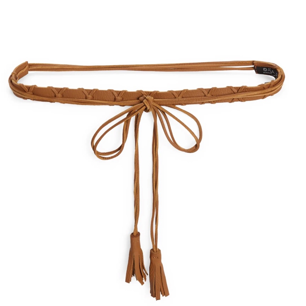 ADA Collection Aztec 86" Southwestern Wrap Leather Belt.